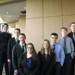 Several members of the Granite Falls FBLA chapter were winners at a recent state conference. Pictured from left are Michael Turpin, Bret Benzion, Orion Green, Khasia Hopkins, Maia Whitley, Luke Macomber and Erich Whitley. (Contributed photo)