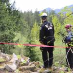 This is the second time this year where rescue crews were called out to help someone who had been trapped under a rock while climbing. (Snohomish County Fire District 7)