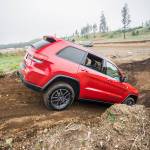 The 2017 Jeep Grand Cherokee Trailhawk heads down a section of the off-road area at The Ridge Motorsports Park during Mudfest. The vehicle was voted the Northwest Automotive Press Association&rsquo;s top premium mid- or full-size utility vehicle. (Josh Mackey / NWAPA)