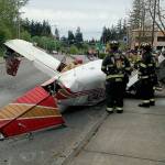 A small plane crashed Tuesday along Mukilteo Speedway. (Mukilteo Police Department)
