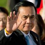 Thailand&rsquo;s Prime Minister Prayuth Chan-ocha waves as he arrives in 2016 for a group photo of leaders at the 11th Asia-Europe Meeting (ASEM) in Ulaanbaatar, Mongolia. Three years after military leaders, led by then junta leader Prayuth, overthrew a democratically elected government in Thailand, the country is sputtering economically, watched closely for its crackdown on political freedom and still the site of sporadic but unnerving unrest. On Monday, a bomb exploded in a military-run hospital in the Thai capital, wounding 21 people on the third anniversary of the 2014 coup. (AP Photo/Mark Schiefelbein, File)