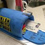 Snohomish Community Food Bank volunteers Wendi and John Otto made this mail box cake in celebration of the 2017 U.S. Postal Service Letter Carrier Food Drive. (Contributed photo)