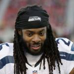 Seahawks cornerback Richard Sherman (25) waits on the sideline during a game against the 49ers on Jan. 1, 2017, in Santa Clara, Calif. (AP Photo/Marcio Jose Sanchez)