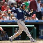 The Mariners&rsquo; Ben Gamel bats during a game against the Phillies on May 10, 2017, in Philadelphia. (AP Photo/Matt Slocum)