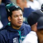 Mariners pitcher Felix Hernandez walks in the dugout during a game against the Astros on April 11, 2017, in Seattle. (AP Photo/Ted S. Warren)
