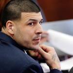 In this March 15, 2017 file photo, defendant Aaron Hernandez listens during his double murder trial in Suffolk Superior Court in Boston. Hernandez was declared not guilty in the case. (AP Photo/Elise Amendola, Pool, File)