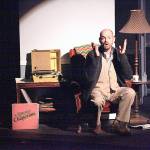 Dale Sutton photo Man in Chair (Patrick J. Lucey-Conklin) talks to the audience about his favorite musical, &ldquo;The Drowsy Chaperone.&rdquo;
