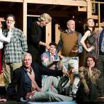 The cast of &ldquo;Noises Off&rdquo; includes, from left in the back row, Erin Carter, Dale Arends, Richard Morris, Sherry Penoyer, John Klise, Rebecca Erickson, Nick Poling. Front row: Christopher Bartness and Lydia O&rsquo;Day. Jake Ragonesi photo