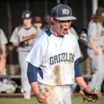 Glacier Peak&rsquo;s Kazuki Kodama celebrates after closing out a game against Monroe on May 3, 2017, at Glacier Peak High School in Snohomish. (Kevin Clark / The Herald)
