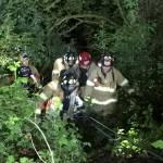 A motor vehicle collision near Monroe resulted in a low-angle rescue. (Snohomish County Fire District 7)