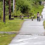 The Interurban Trail has plans for improvement near the Transit Center in Lynnwood. (Kevin Clark / The Herald)