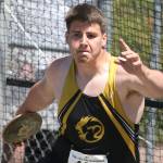 Lynnwood&rsquo;s Harris Cutuk winds up to throw the discus during the 3A state track and field championships on May 27, 2017, at Mount Tahoma High School in Tacoma. Cutuk won the event with a throw of 171 feet, 5 inches . (Kevin Clark / The Herald)