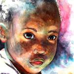 &ldquo;I am Praise Makasi&rdquo; is a watercolor painting Wight did from a photograph taken by a friend.