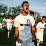 Lynnwood&rsquo;s Ryley Johnson celebrates a 2-1 victory over Squalicum in the 3A District 1 tournament semifinal game May 9 at Shoreline Stadium. (Ian Terry / The Herald)