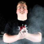 Everett High School junior Ben Howard lifts weights at EGO Strength and Performance in South Everett on April 28. (Ian Terry / The Herald)