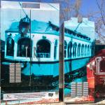 The back side of a new public art installation using a traffic signal box at Alderwood Mall Boulevard and 40th Avenue W. in Lynnwood. (Photo by Andrea Brown)