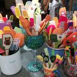 Some of the 1,800 spatulas in the collection by Renee Wesberry of Bothell, who will display her spatulas and attempt to establish a world record on Saturday at the cake show at Xfinity Arena in Everett. (Photo by Renee Wesberry)