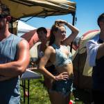 Campers hang out before heading into the festival grounds during day three of the annual Sasquatch! Music Festival on Sunday, May 28, 2017 in George, Wa. (Daniella Beccaria / For the Herald )