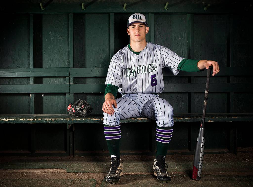 Edmonds-Woodway shortstop Brandon Mitchell is The Herald&rsquo;s baseball Player of the Year. (Ian Terry / The Herald)