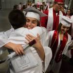 Snohomish and Glacier Peak high schools of Snohomish held their graduation ceremony at Xfinity Arena on Monday in Everett. (Andy Bronson / The Herald)
