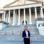 Louie Vital, a 2012 Marysville Getchell High School graduate and 2011 Marysville Strawberry Festival Queen, outside the U.S. Capitol. She now has an internship as a staff assistant in a Washington congressman&rsquo;s office. (Asian Americans Advancing Justice)