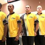 Spc. Adam Ahmad of Bothell (center) was among the Army&rsquo;s top four male bowlers and competed in the Armed Forces Bowling Championship May 6-8. He is pictured with fellow top bowlers (from left) Sgt. 1st Class Damian Codrington, Staff Sgt. Allan Smith and Staff Sgt. Christopher Heron, along with Carole Herr, a program analyst for All Army Sports. In All Army Sports, soldiers from active duty, Reserve and National Guard compete in a variety of sports at the highest levels to include Armed Forces, USA Nationals and Military World Games. All Army Sports supports soldier readiness and well-being through athletic performance, military bearing and competitive spirit. (Army Reserve Medical Command photo by Sgt. 1st Class Kenneth Scott)