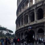 Italy4Real and Travel4Real owner Rem Malloy uses a Segway to explore outside the Colosseum in Rome. (Contributed photo)