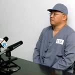 Then-prisoner Kenneth Bae speaks to reporters in Pyongyang, North Korea, in 2014. (AP Photo/Kim Kwang Hyon)