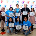 The YMCA of Snohomish County My Achievers Program awarded scholarships to (from left, back row) Kaddijatou Darboe, Britha Bokmeto, Rodrigo Huerta, Nolan Mongar, Alicia Campos, (front row) Ceilakha Srey, Cynthia Hernandez and Veronica Kaneko. Not pictured are Jessiann Jordan, Shelby Waters, Rosa Palma Hernandez and Esmeralda Carrazco. (Contributed photo)