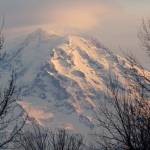 Mount Rainier at dusk in January 2012. Interior Secretary Ryan Zinke says he&rsquo;ll ease the impact of potentially huge National Park Service budget cuts by shifting more resources to the &ldquo;front line,&rdquo; but offers little detail. (Ellen M. Banner/Seattle Times/TNS)