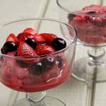 These British puddings are made with summer berries and sweetened with bananas and honey. (Photo by Deb Lindsey for The Washington Post)