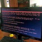 A computer screen at an office in Kiev, Ukraine, shows a warning notice demanding ransom, part of a massive international cyberattack on Tuesday. (Oleg Reshetnyak via AP)