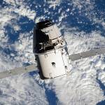 The SpaceX Dragon commercial cargo craft launched Saturday is seen during a flight in 2014. (NASA)
