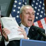 House Majority Whip Steve Scalise of Louisiana speaks on Capitol Hill in Washington in March. Scalise was shot Wednesday at a congressional baseball practice in Alexandria, Virginia. (AP Photo/J. Scott Applewhite, File)