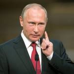 Russian President Vladimir Putin speaks during a news conference with French President Emmanuel Macron at the Palace of Versailles near Paris in May. (AP Photo/Alexander Zemlianichenko, File )
