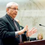 In an 2014 photo, attorney Steven Wise of the Nonhuman Rights Project argues on behalf of Tommy, a chimpanzee, before the New York Supreme Court Appellate Division, in Albany, New York. (AP Photo/Mike Groll, File)