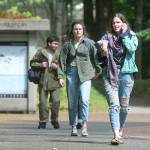 Students leave The Evergreen State College campus in Olympia after a threat prompted a student alert and evacuation on Thursday, June 1. (Tony Overman /The Olympian via AP)