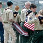 American Legion Post 181 in cooperation with Boy Scouts of America&rsquo;s Mount Baker Council Troop 42 gathered June 10 to properly retire more than 315 U.S. flags. (Contributed photo)