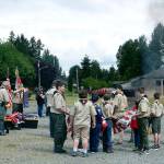 American Legion Post 181 in cooperation with Boy Scouts of America&rsquo;s Mount Baker Council Troop 42 gathered June 10 to properly retire more than 315 U.S. flags. (Contributed photo)