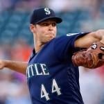 Mariners pitcher Sam Gaviglio throws to the Twins during the first inning of a game June 14, 2017, in Minneapolis. (AP Photo/Jim Mone)