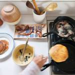 All day pancakes from &ldquo;Tartine All Day&rdquo; are perfect for adding fresh blueberries. (Photo by Paige Green)
