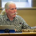 Snohomish Mayor Tom Hamilton at a city council meeting June 6.                                (Ian Terry / The Herald)