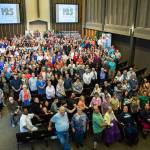 The congregation of the Everett First Baptist Church pose for a group photo in celebration of 125 years since its founding on Sunday, May 21 in Everett. Members enjoyed a BBQ and other festivities to commemorate the occasion. (Daniella Beccaria / For the Herald)