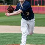 Cedar Park Christian&rsquo;s Jack Flynn delivers a pitch during a game against Archbishop Murphy on April 11. Flynn is a first-team All-Cascade Conference selection. (Ian Terry / The Herald)