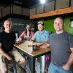 From left, Adam Hayes, Emily Longbow, brewmaster Will Hezlep and John Caruthers at the Lost Canoe Brewing Co. in Snohomish. (Andy Bronson / The Herald)