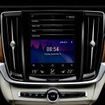 The 2017 Volvo XC90 T8 E-AWD has an infotainment system whose 9-inch touchscreen functions like a tablet. Users can move between three different screens by finger swiping. (Manufacturer photo)