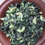 This kale and cucumber salad is topped with tahini-lemon dressing. (Photo by Erin Pride-Swaney)