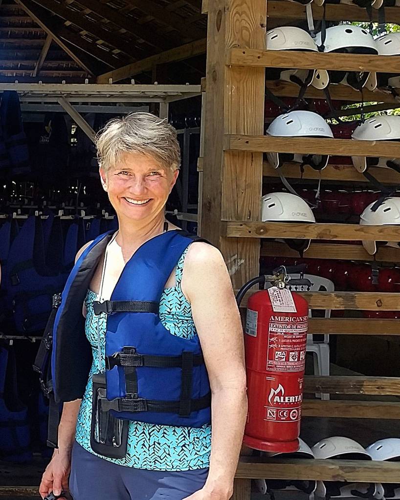 Snohomish County Superior Court Judge Janice Ellis at 27 Waterfalls of Damajagua in the Dominican Republic. Ellis injured her back while jumping into a pool at the waterfalls during an April trip with the Rotary Club of Everett. (Everett Police Capt. Greg Lineberry photos)
