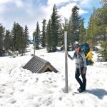 In this May 29 self portrait photo taken with the help of a timer, Anya Sellsted stands in Mammoth Lakes, California. Sellsted had traversed the highest snow-covered passes and forded raging rivers during her hike from Mexico to Canada when she ran into trouble in the high Sierra Nevada mountains. (Anya Sellsted AP)