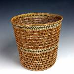 A &ldquo;Spoon Basket&rdquo; by Lisa Telford is made from yellow and red cedar bark. (Photo by Jan Hopkins)